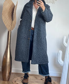 Manteau moumoute bleu