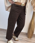 Jeans balloon marron