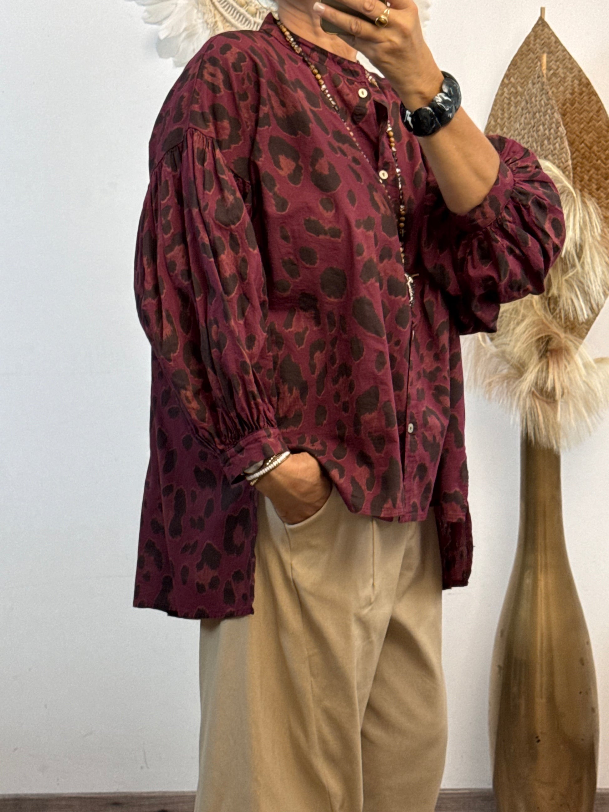 Blouse Rosalie lie de vin