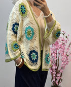 Gilet bohème fleurs TU 42/48