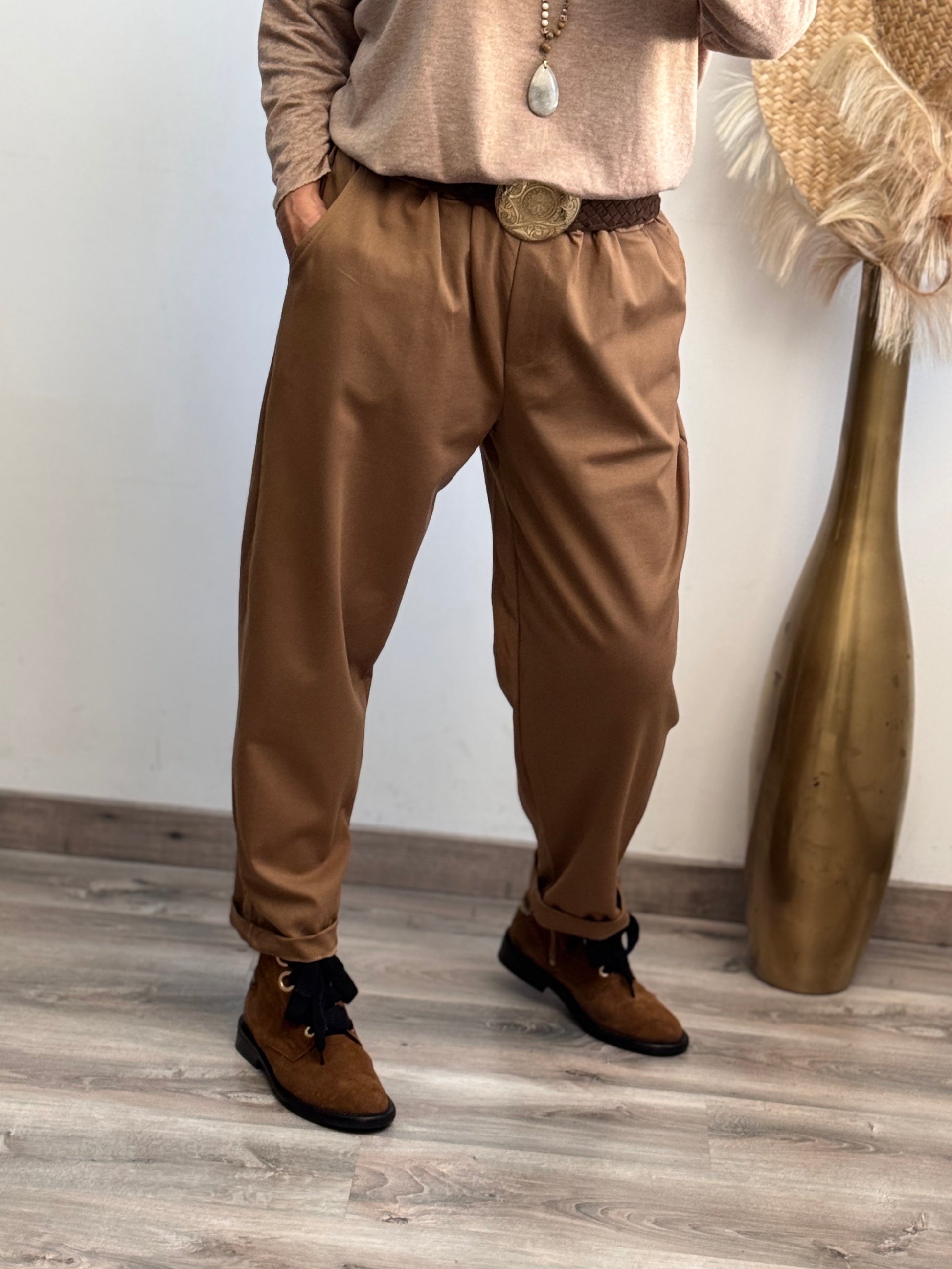 Pantalon Sacha camel TU 42/50