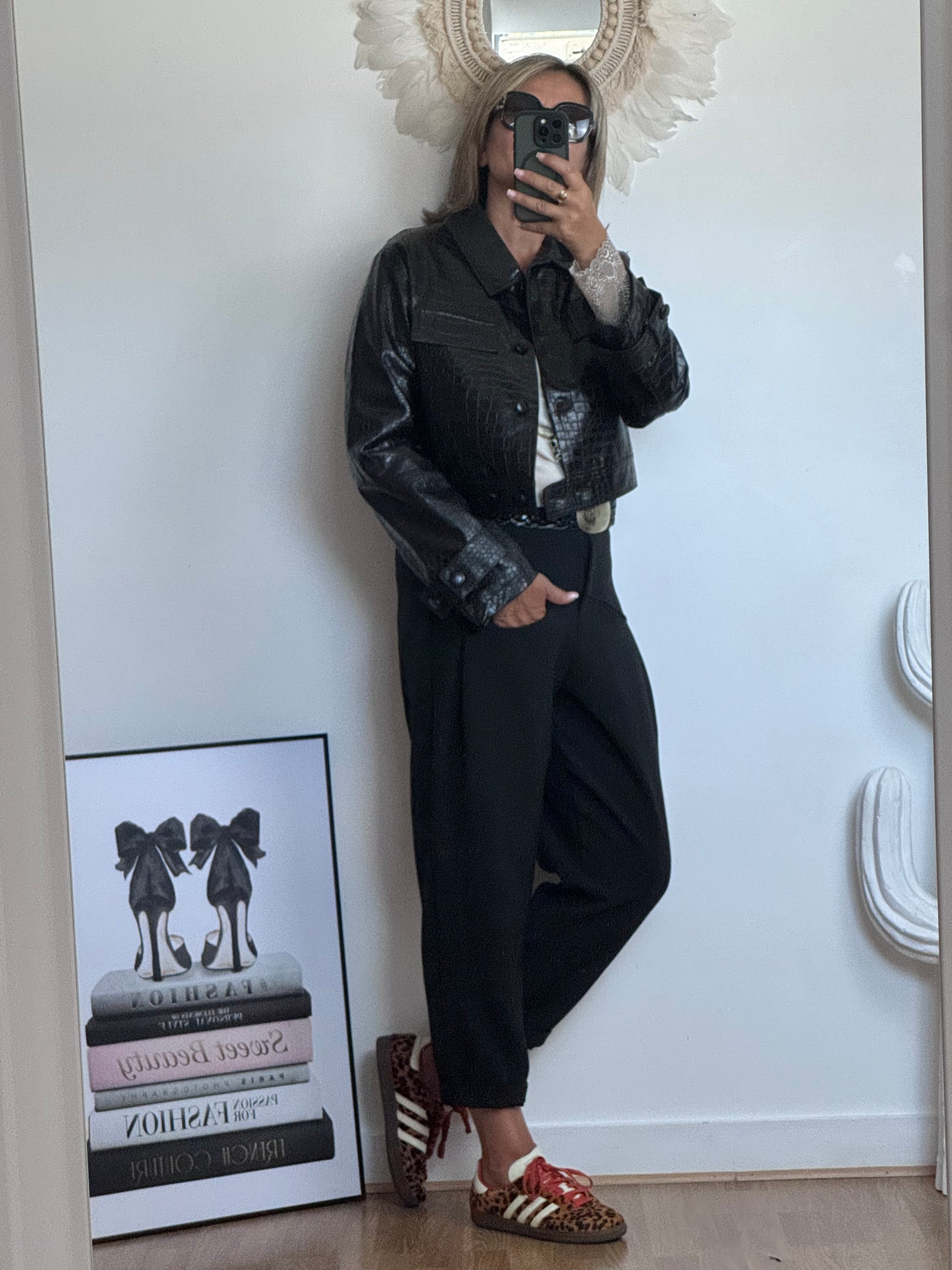 Blouson similicuir croco TU 36/44