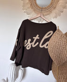 Sweat-shirt c’est la vie marron