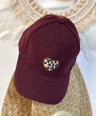 Casquette love lie de vin