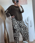 Sweat-shirt c’est la vie marron