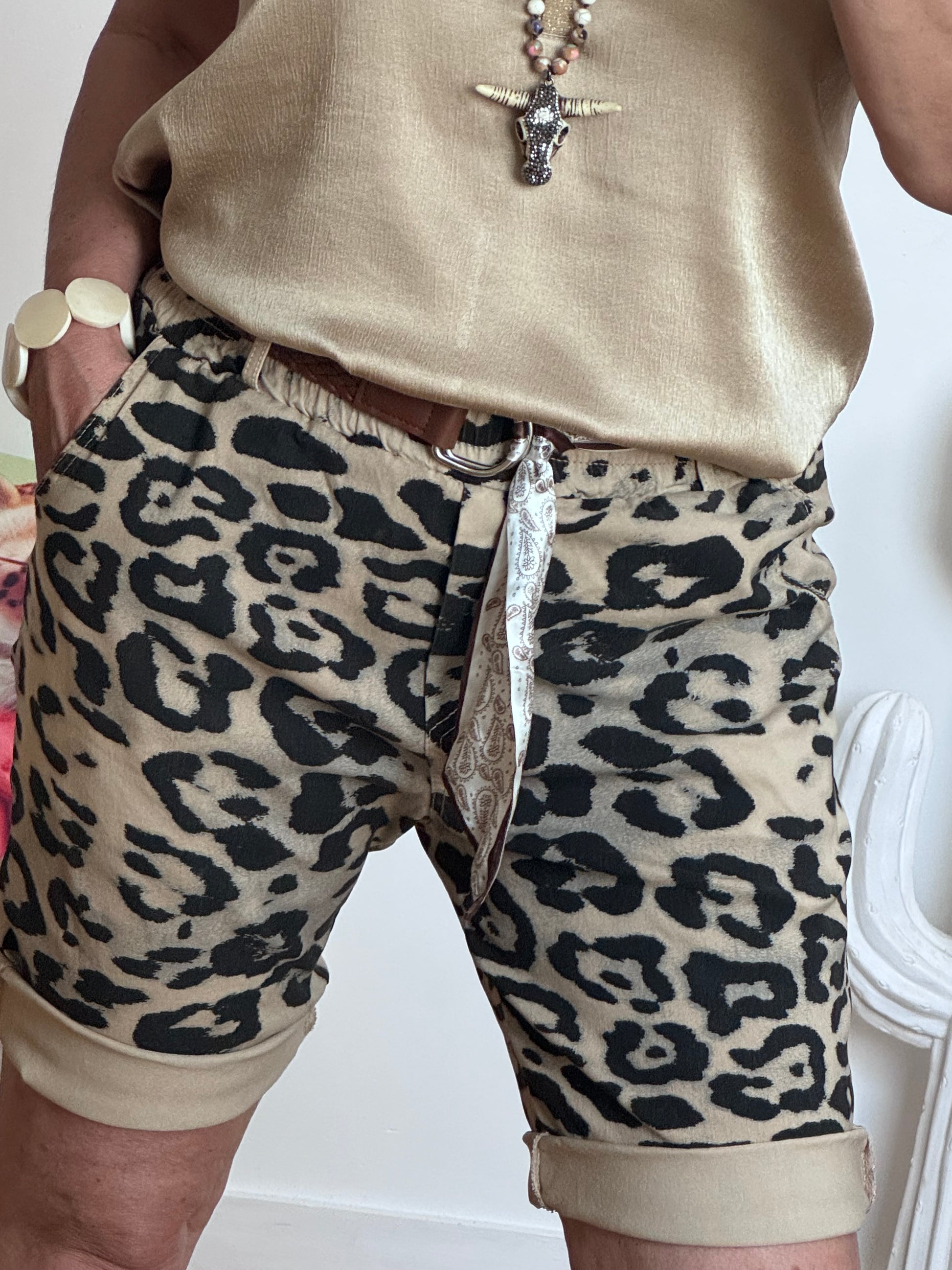 Bermuda ou short Léo camel TU 40/48