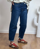 Jean barrel bleu denim