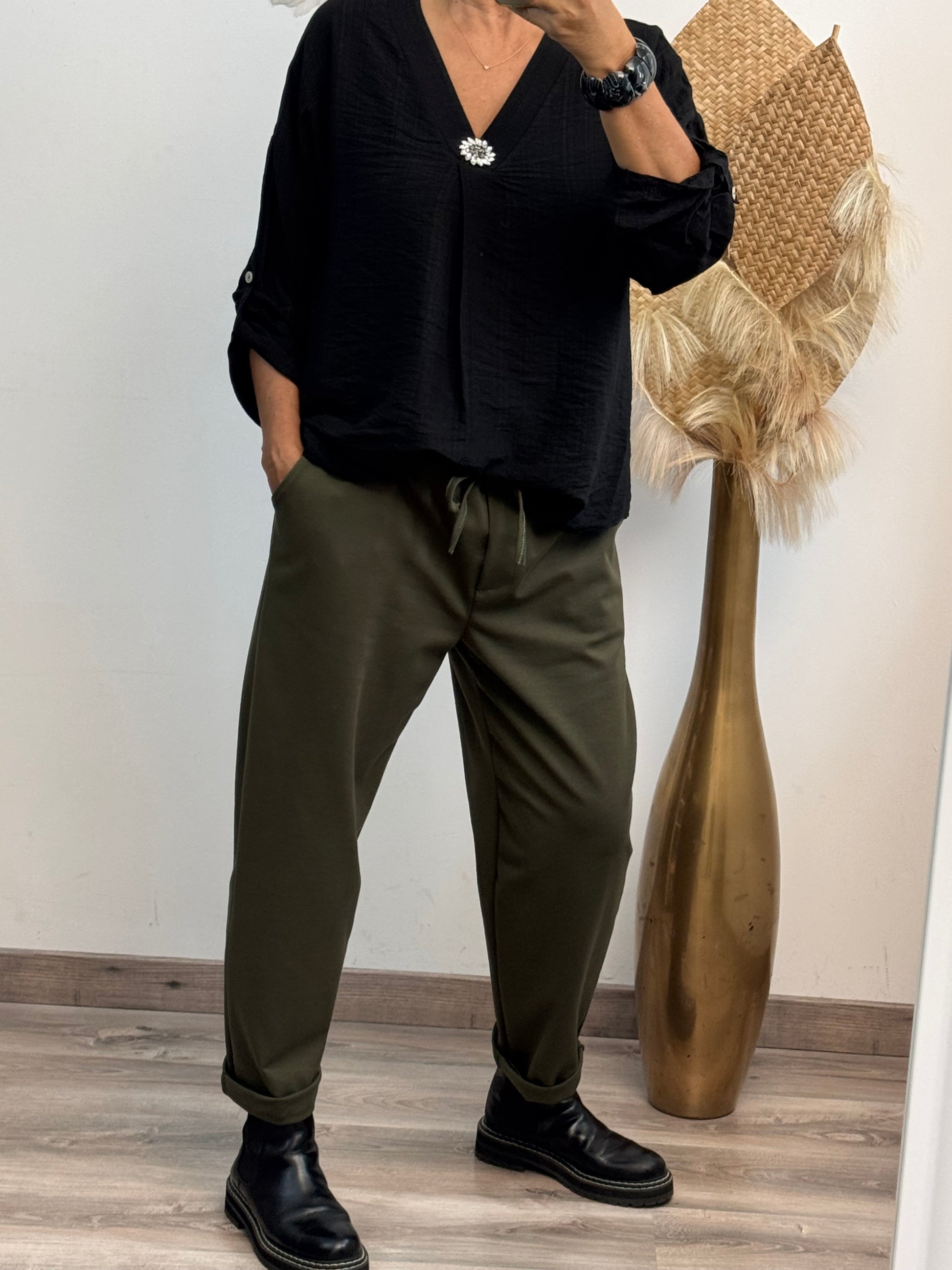 Pantalon Sacha kaki TU 42/50