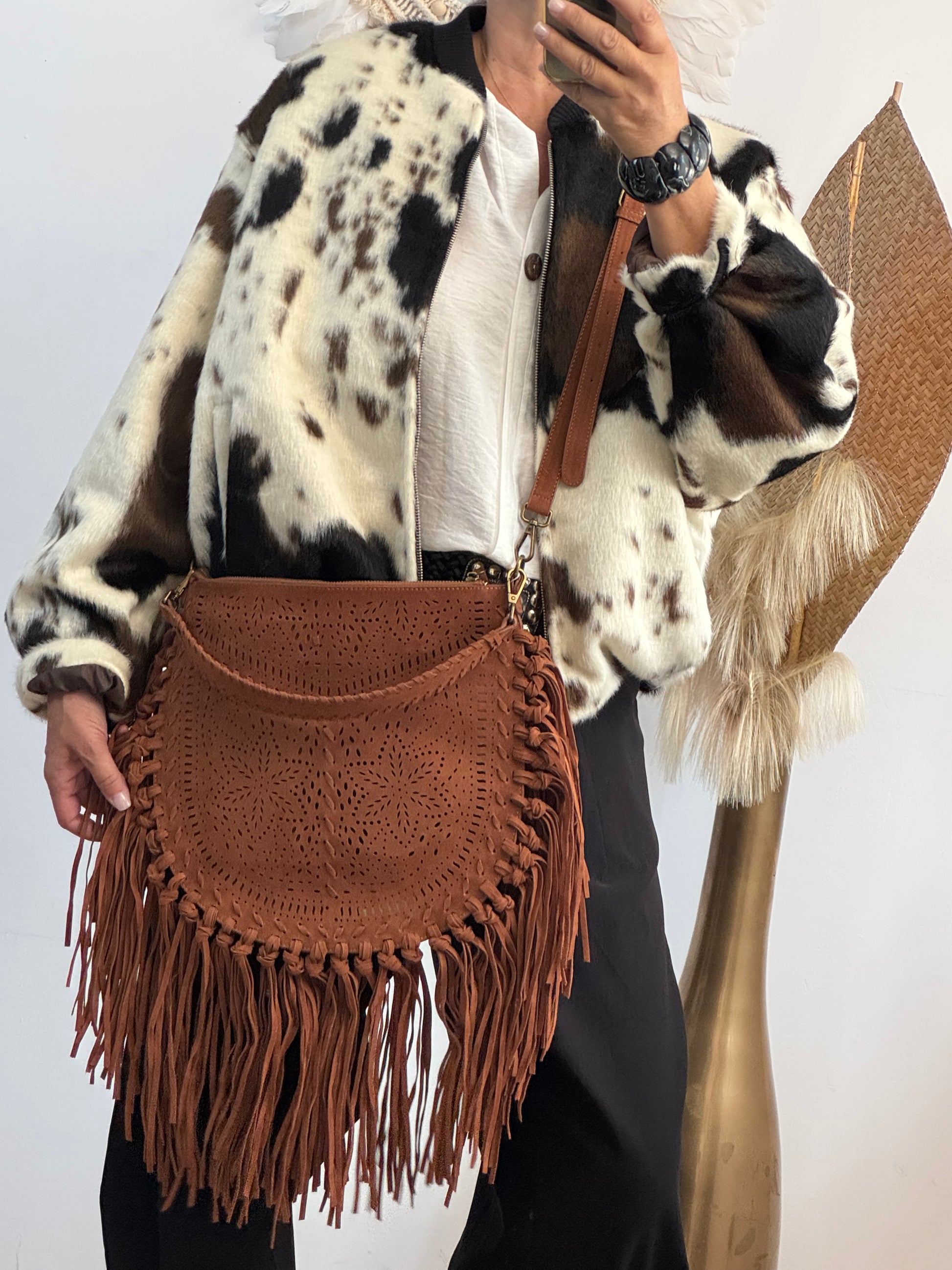 Sac bohème camel