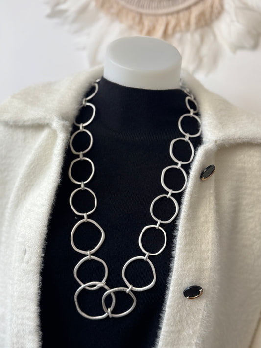 Collier ronds argentés
