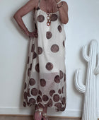 Robe à pois fond crème