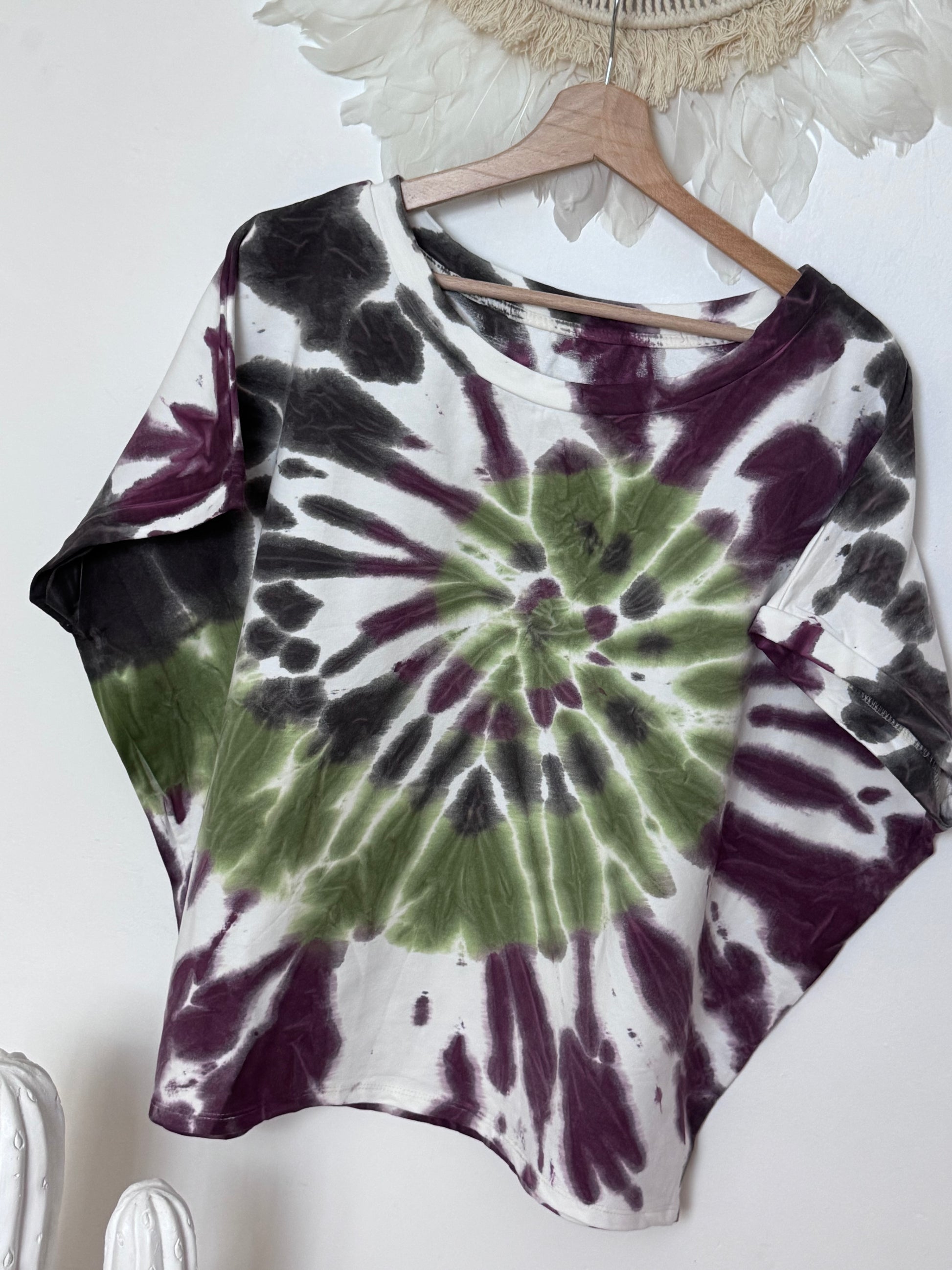 Sweat tie and dye marron/kaki