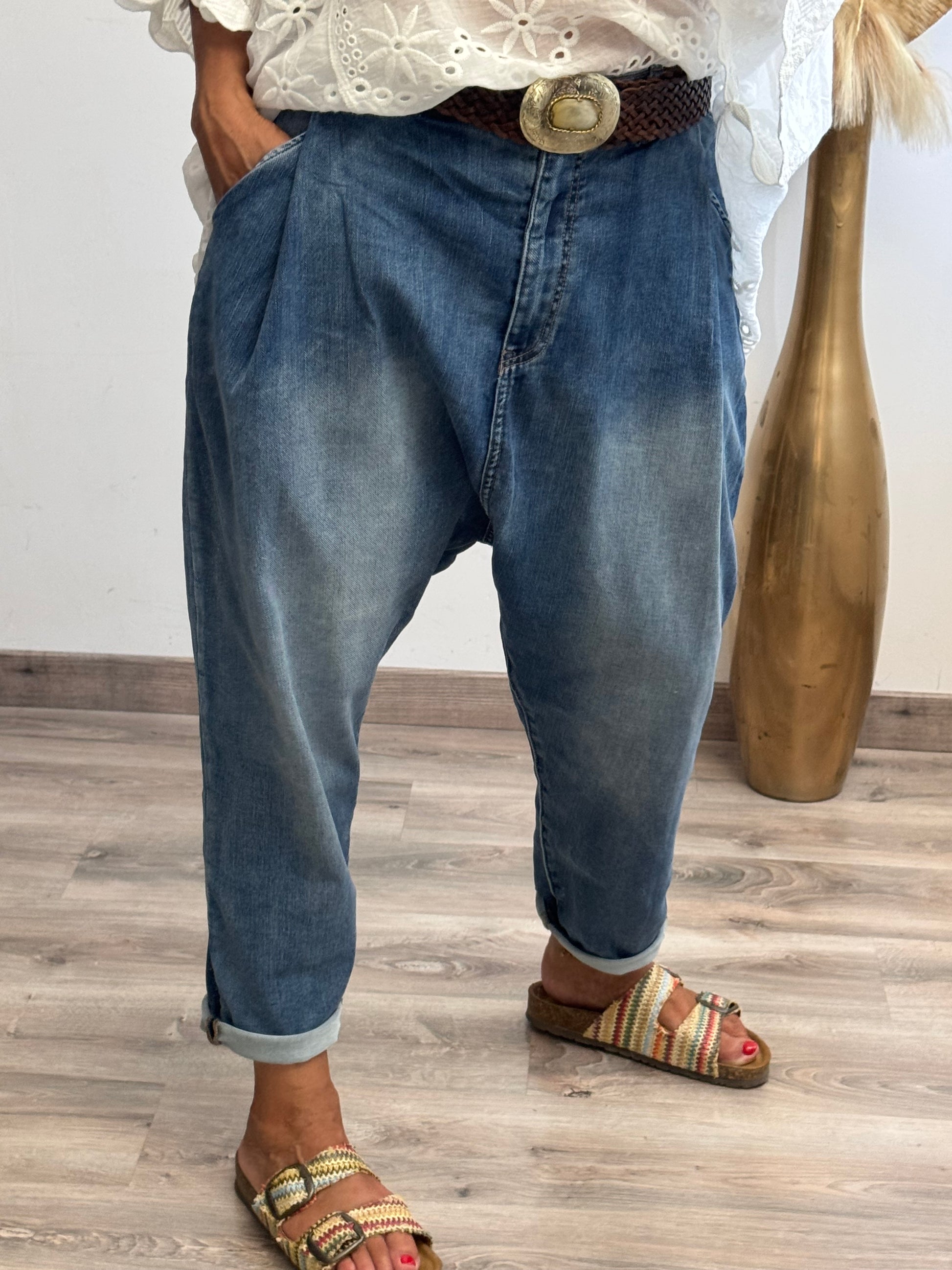 Jeans saroual Dimi bleu 🚨taille grand