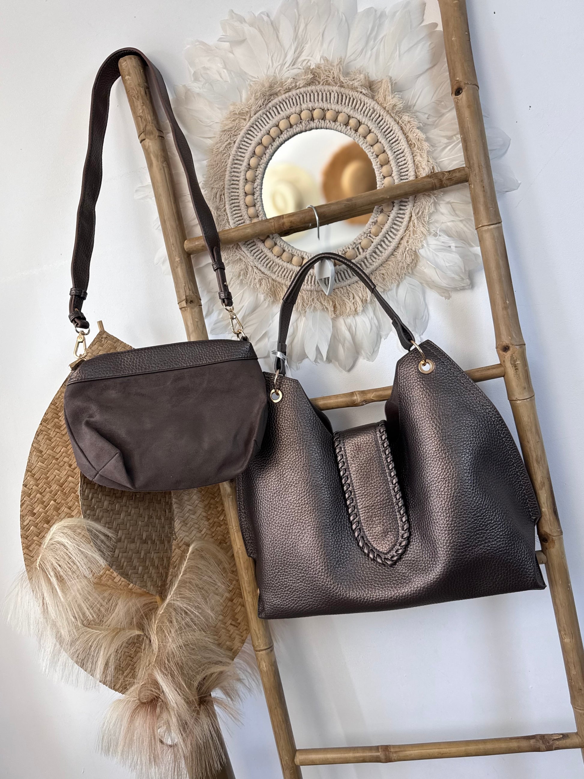 Sac bronze Alban +pochette