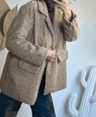 Veste moumoute camel