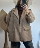 Veste moumoute camel