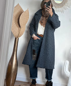 Manteau moumoute bleu