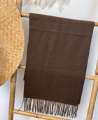 Écharpe cashmere marron