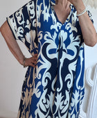 Robe fluide arabesque marine TU 40/48