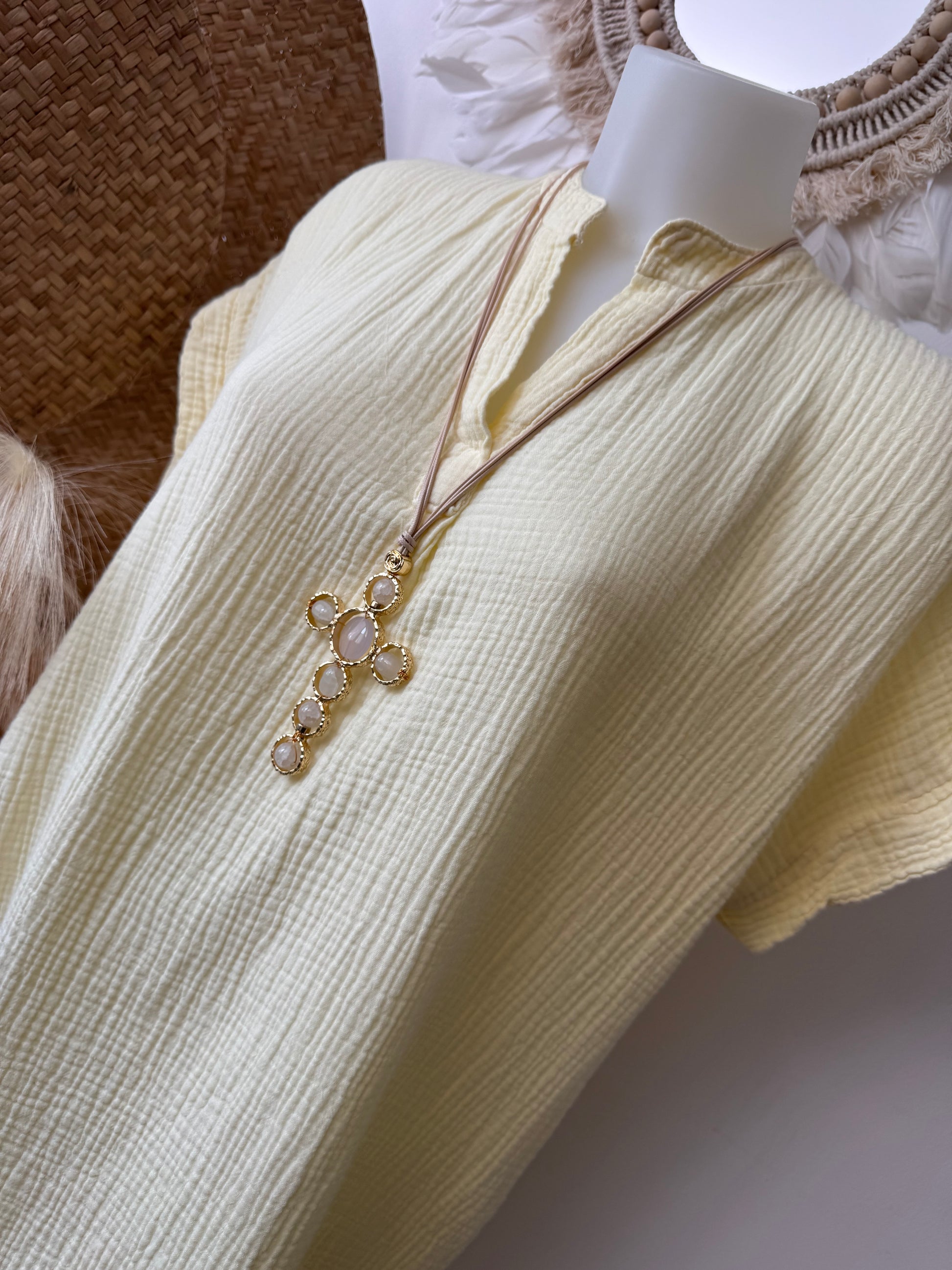 Robe Salomé jaune pâle