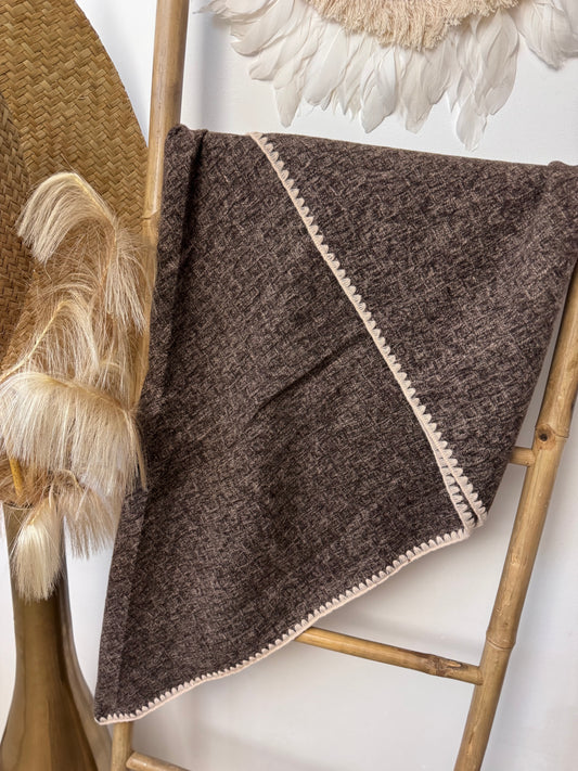 Écharpe triangle marron