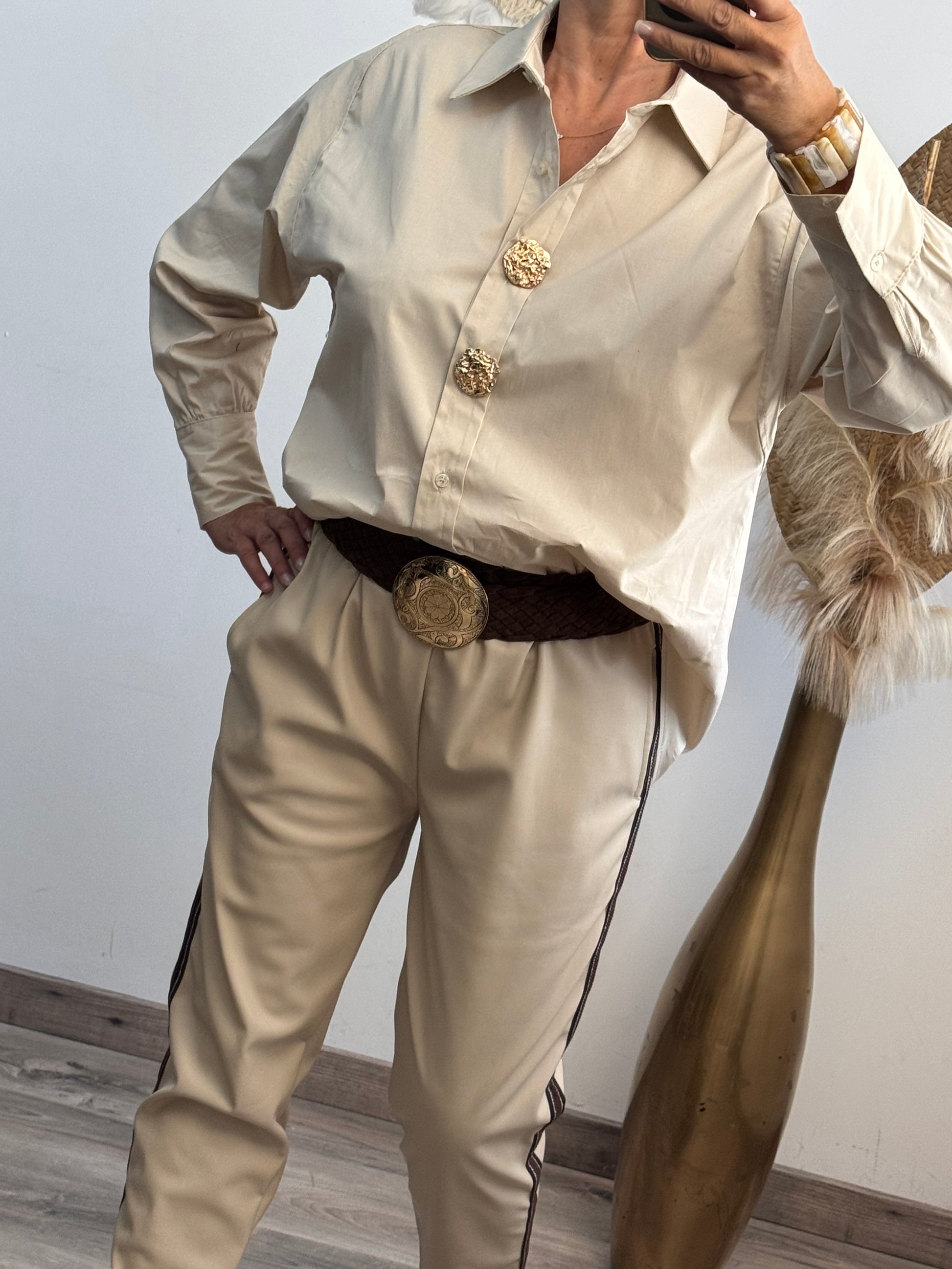 Chemise Apolline beige