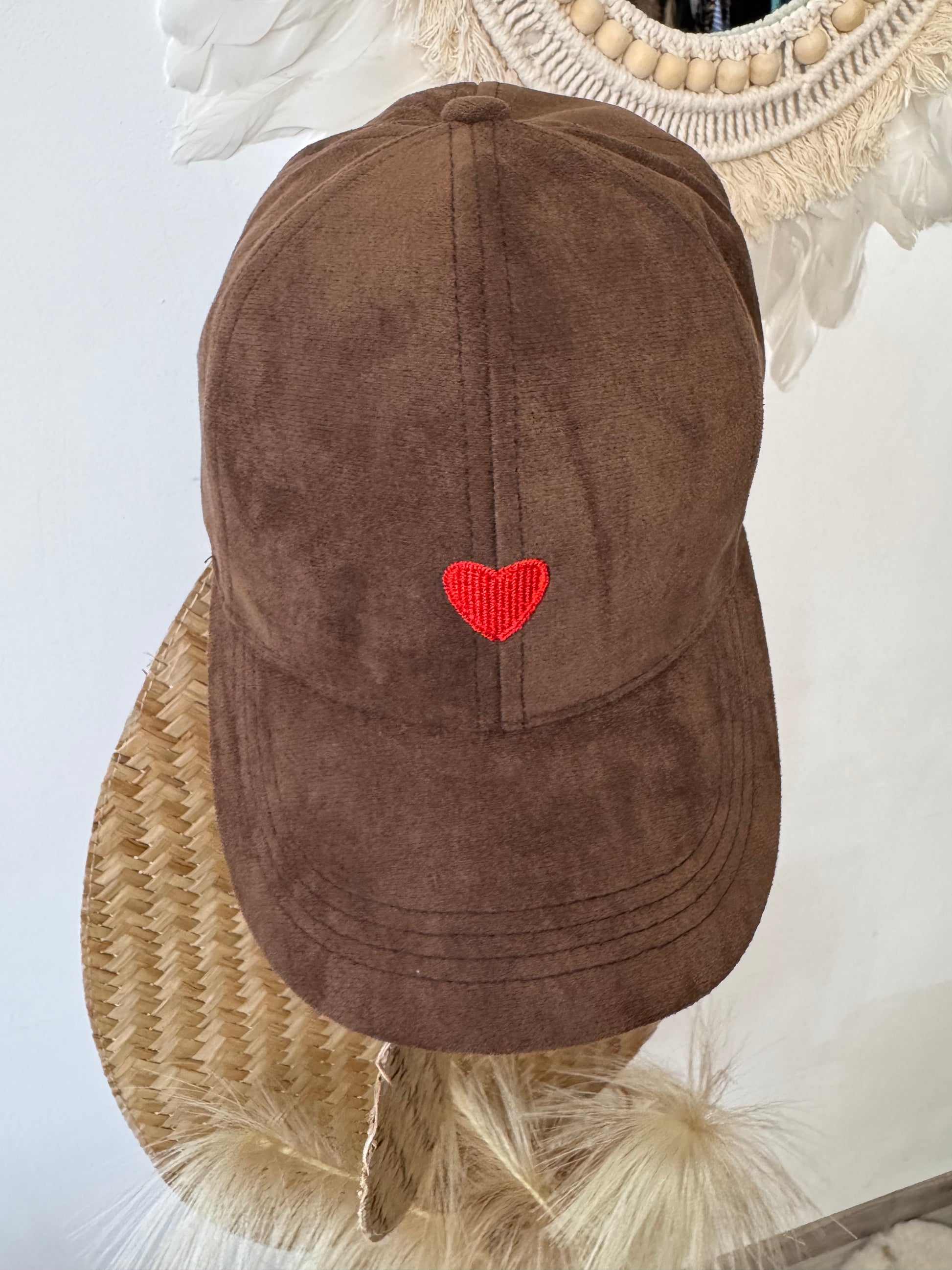 Casquette Love marron