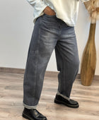 Jean balloon gris