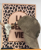 Casquette suédine kaki