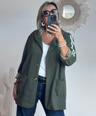 Veste casuel kaki jolie forme