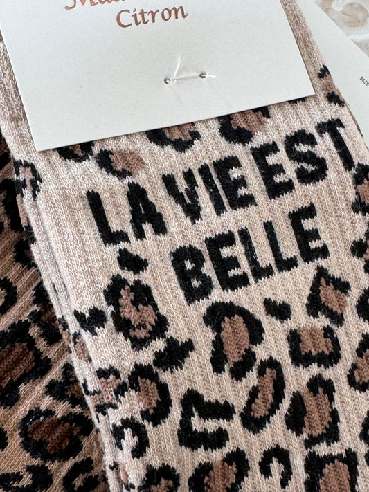 Chaussette Léo la vie est belle