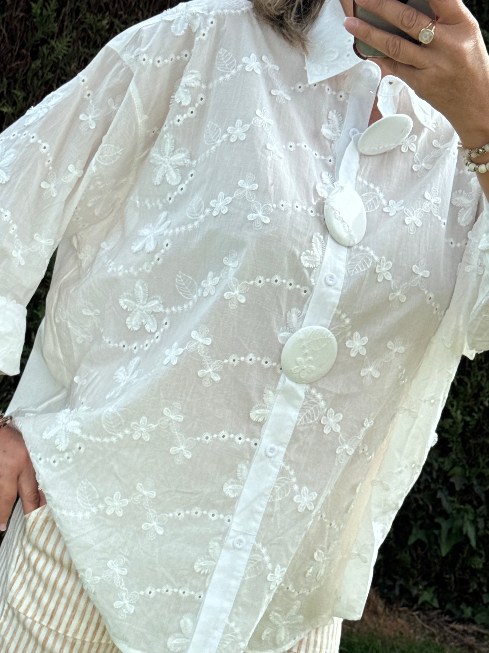 Chemise Nina broderie blanche