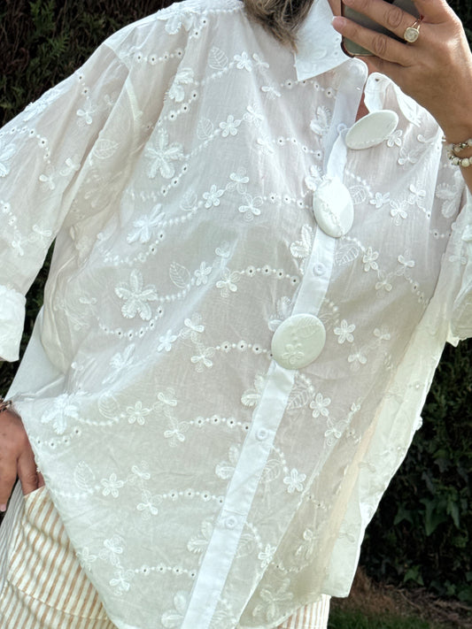 Chemise Nina broderie blanche