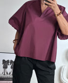 Blouse Yuna lie de vin TU 42/50