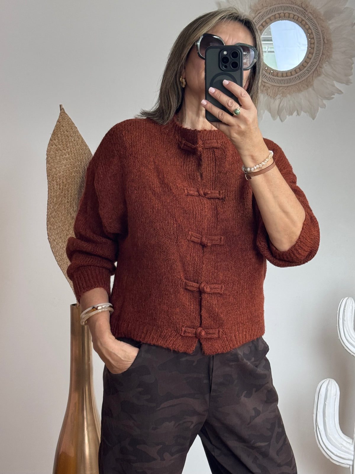 Cardigan Kyoto terracotta