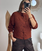 Cardigan Kyoto terracotta