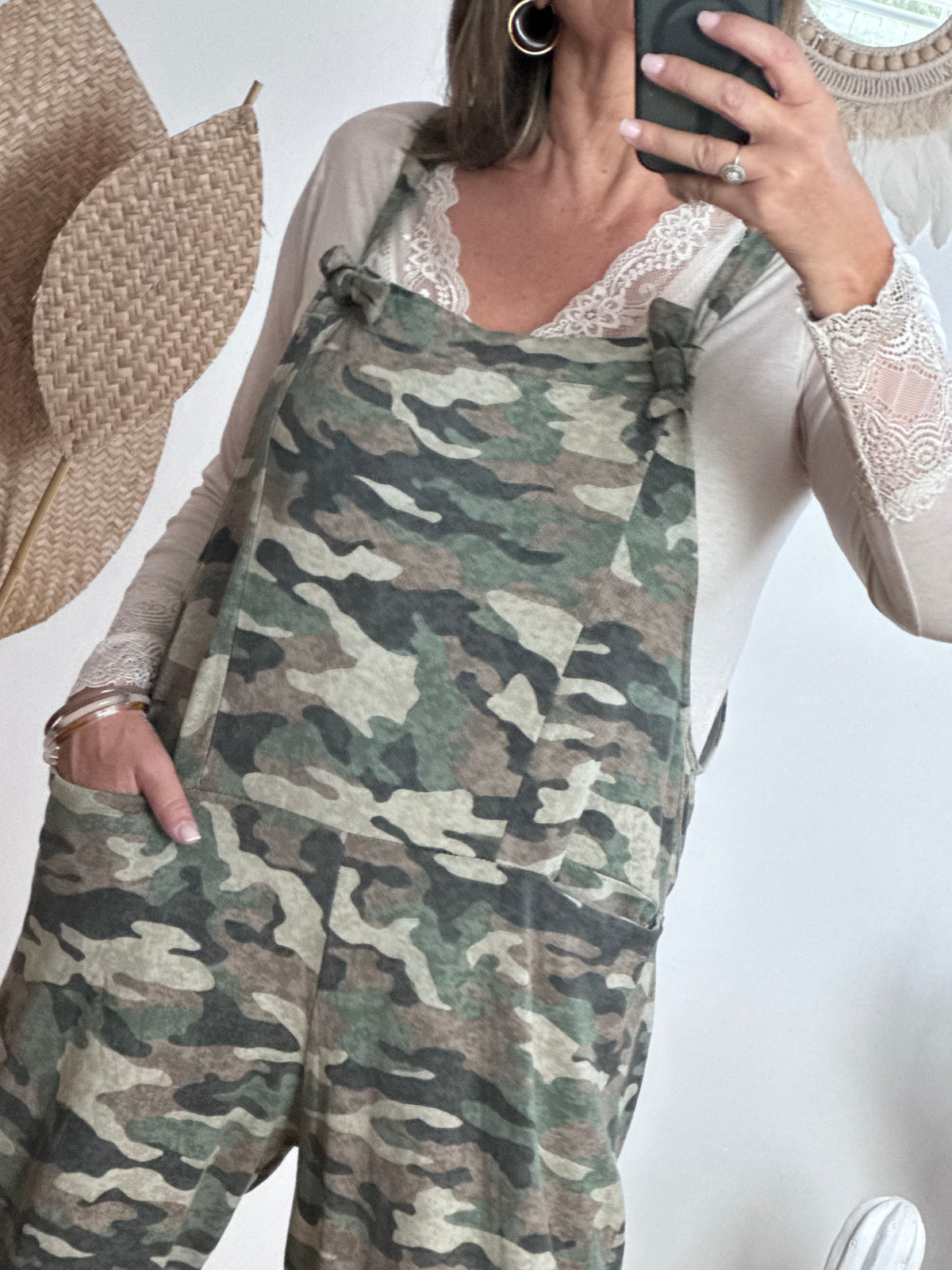 Salopette camouflage kaki