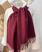 Écharpe cashmere Bordeaux