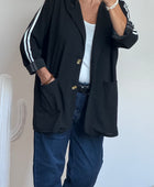 Veste casuel noir jolie forme
