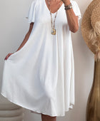 Robe d’été évasée blanche TU 40/48