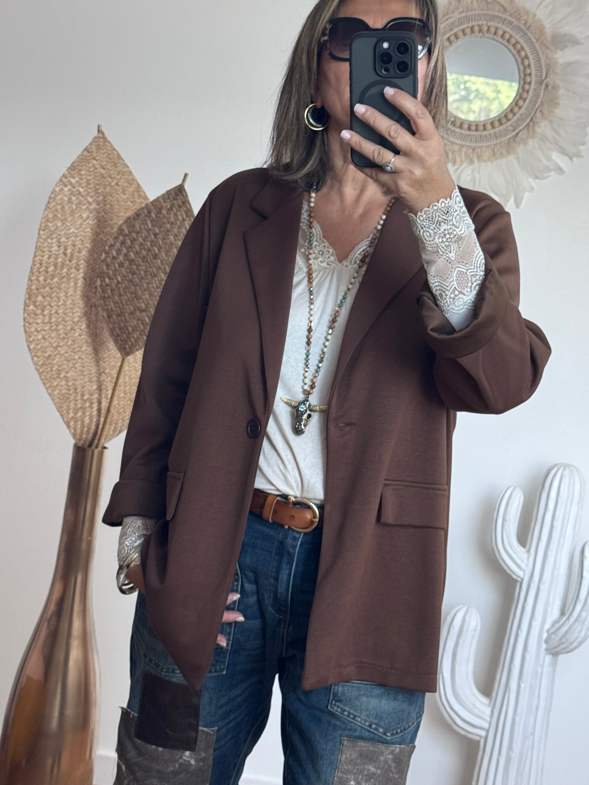 Veste blazer casuel marron TU 40/48