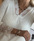 Top dentelle blanc