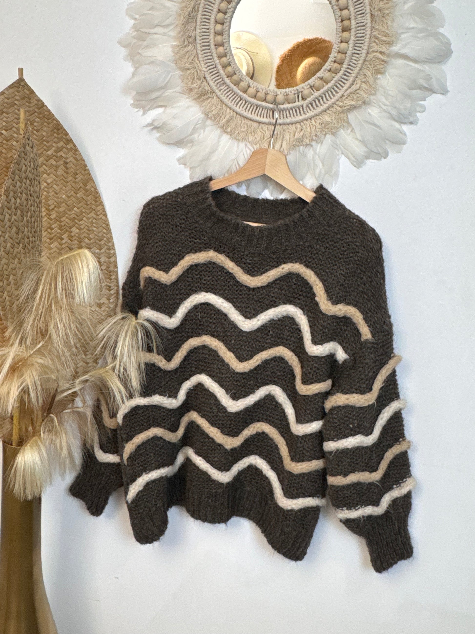 Pull d’hiver marron taupe