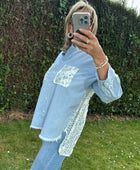 Chemise jeans brodée