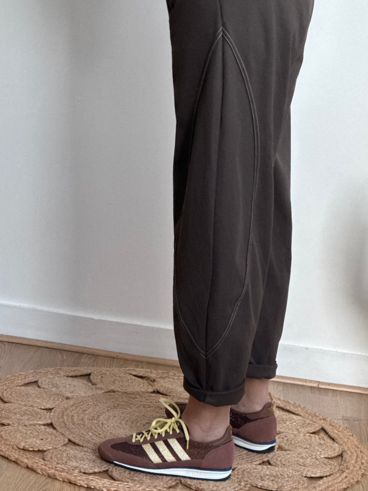 Pantalon balloon marron