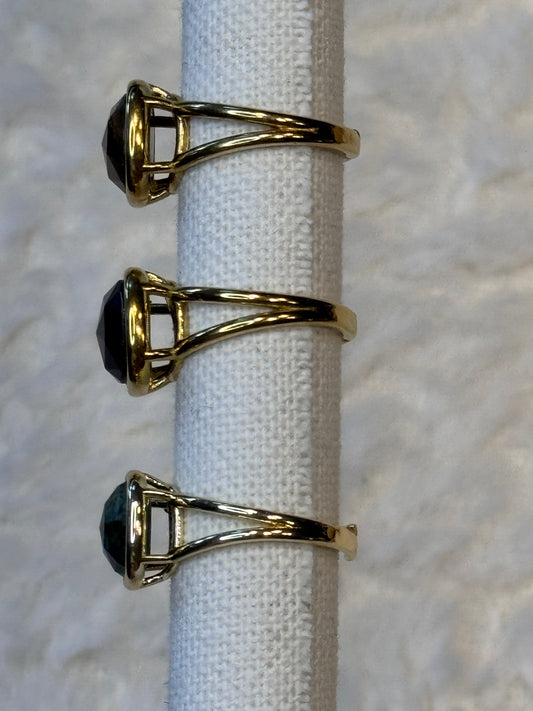 Bague acier inoxydable dorée