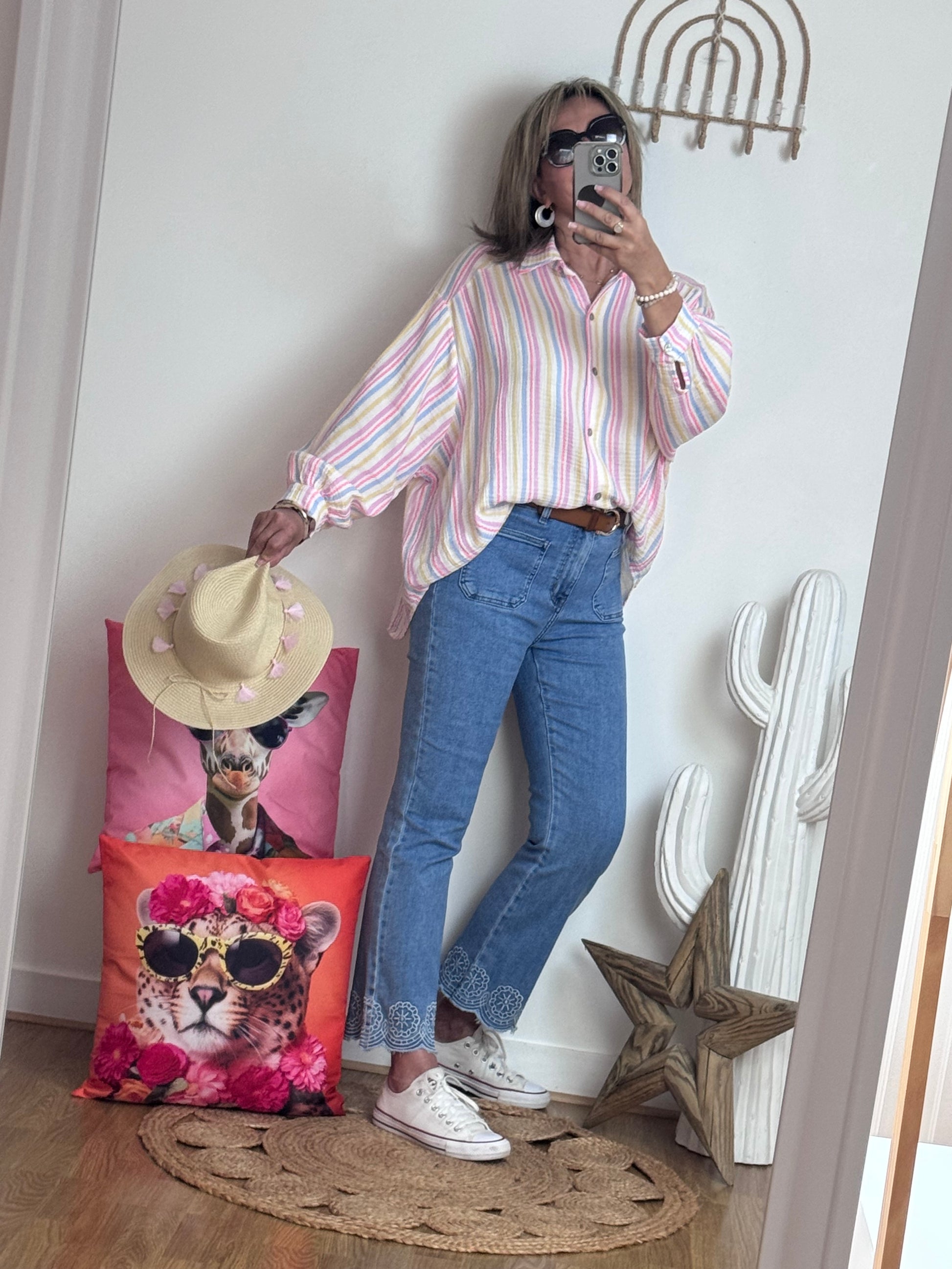 Chemise Ambre rayée pastel