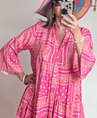 Robe Léa bandana fuchsia