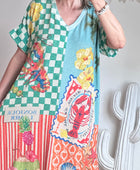 Robe lurex multicolore