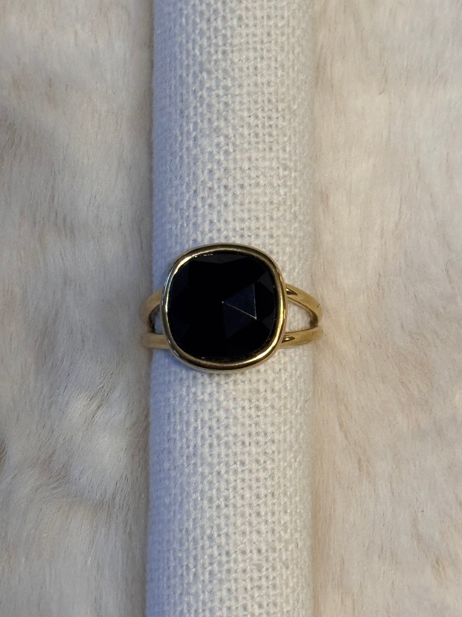 Bague acier inoxydable dorée